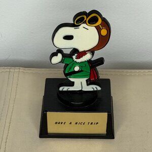 Peanuts Snoopy Aviva Trophy 1970’s Red Baron “Have A Nice Trip” Aviator Pilot